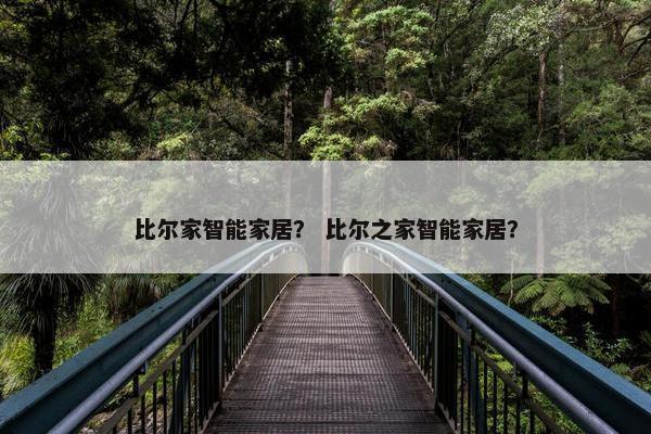 比尔家智能家居？ 比尔之家智能家居？