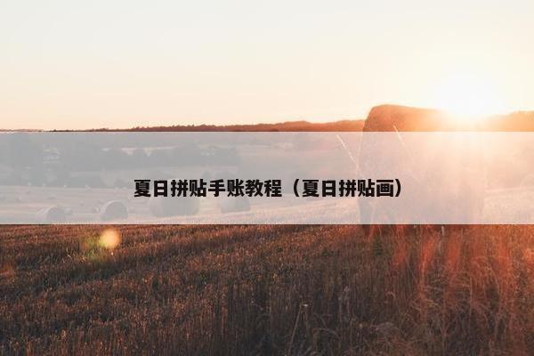 夏日拼贴手账教程（夏日拼贴画）