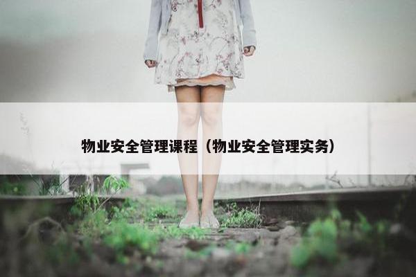 物业安全管理课程（物业安全管理实务）