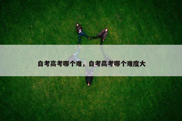 自考高考哪个难，自考高考哪个难度大