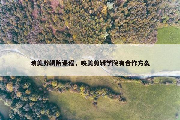 映美剪辑院课程，映美剪辑学院有合作方么