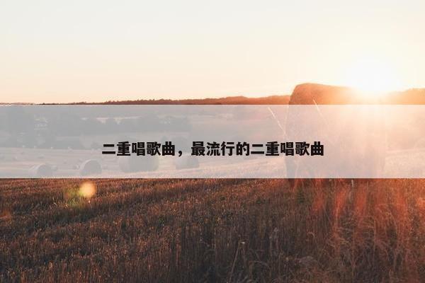二重唱歌曲，最流行的二重唱歌曲
