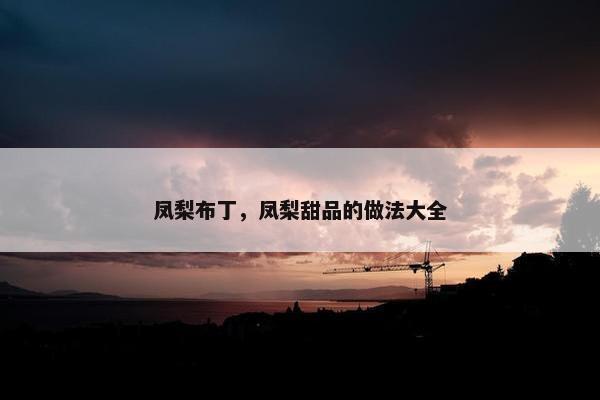 凤梨布丁，凤梨甜品的做法大全