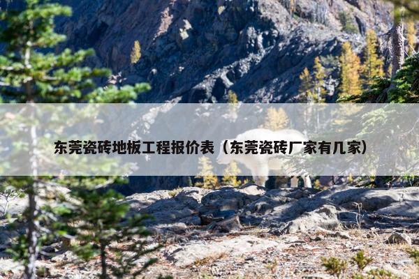 东莞瓷砖地板工程报价表（东莞瓷砖厂家有几家）