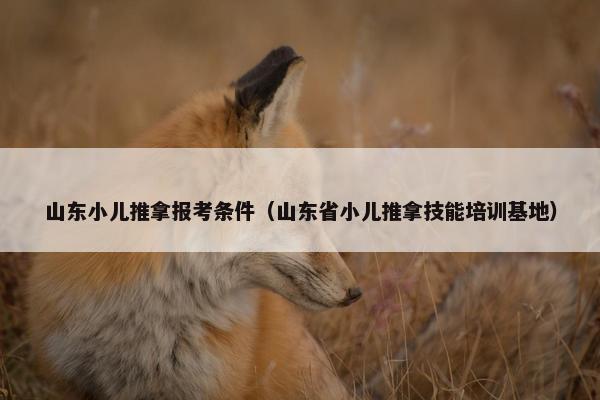 山东小儿推拿报考条件（山东省小儿推拿技能培训基地）