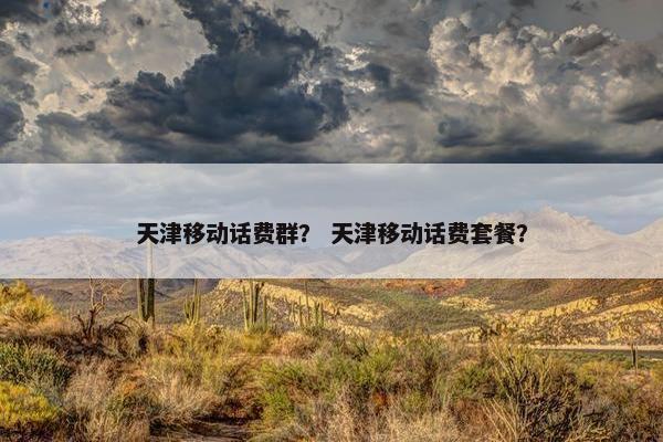 天津移动话费群？ 天津移动话费套餐？