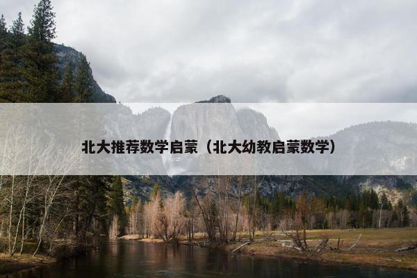 北大推荐数学启蒙（北大幼教启蒙数学）