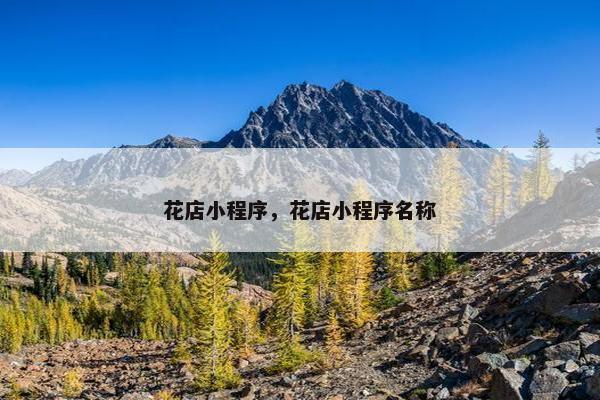花店小程序，花店小程序名称