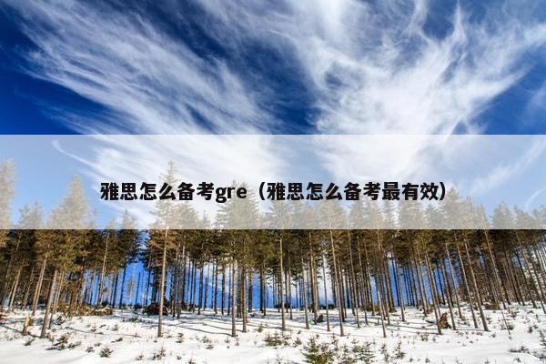 雅思怎么备考gre（雅思怎么备考最有效）