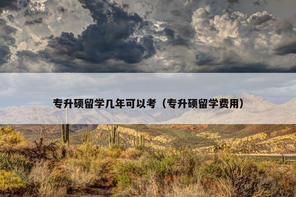 专升硕留学几年可以考（专升硕留学费用）