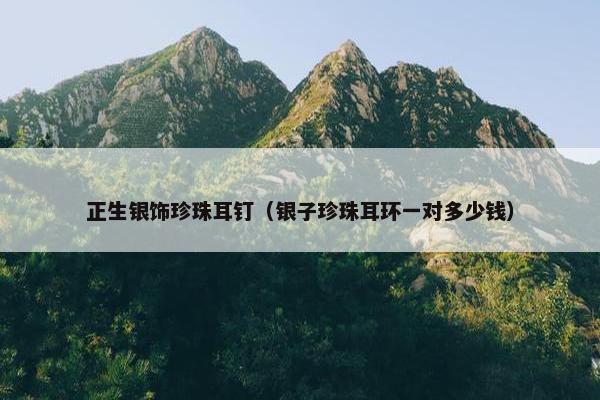 正生银饰珍珠耳钉（银子珍珠耳环一对多少钱）