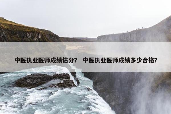 中医执业医师成绩估分？ 中医执业医师成绩多少合格？