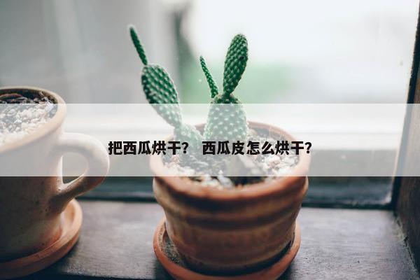 把西瓜烘干？ 西瓜皮怎么烘干？