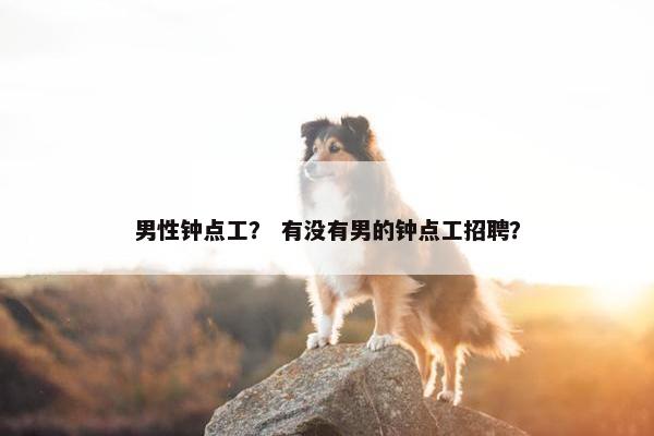 男性钟点工？ 有没有男的钟点工招聘？