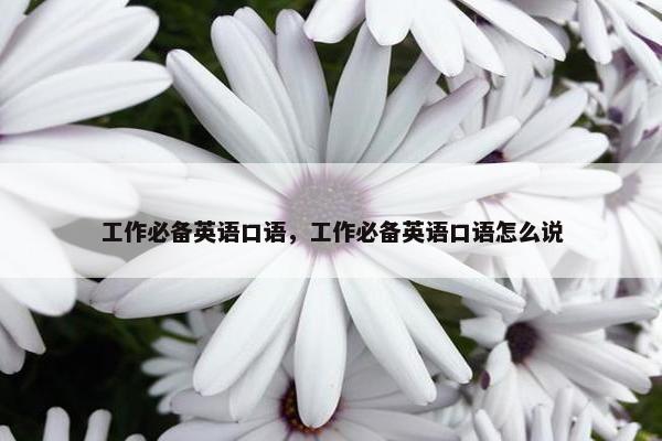 工作必备英语口语，工作必备英语口语怎么说