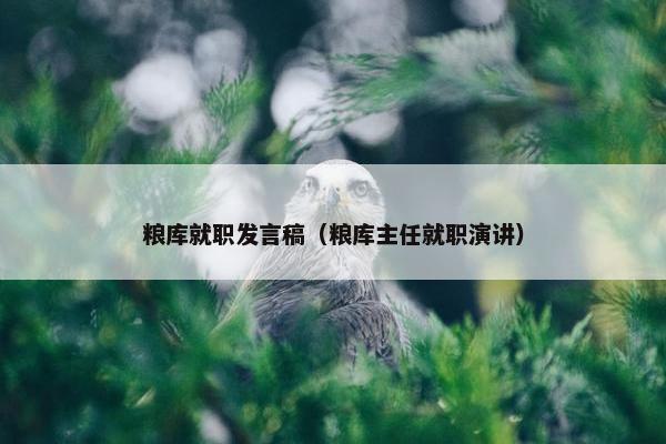 粮库就职发言稿（粮库主任就职演讲）