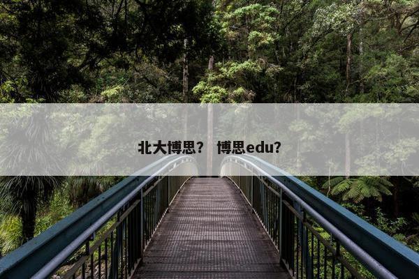 北大博思？ 博思edu？