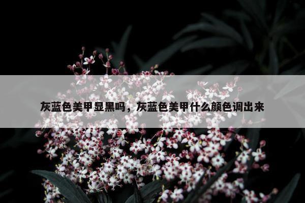 灰蓝色美甲显黑吗，灰蓝色美甲什么颜色调出来