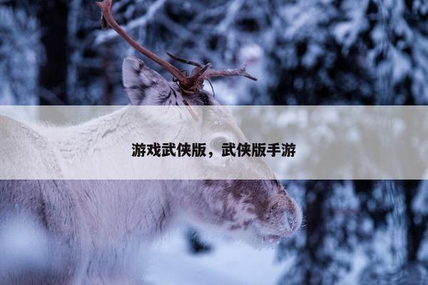 游戏武侠版，武侠版手游
