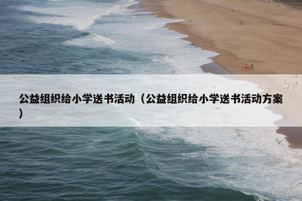 公益组织给小学送书活动（公益组织给小学送书活动方案）