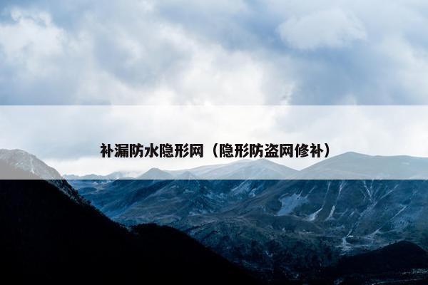 补漏防水隐形网（隐形防盗网修补）
