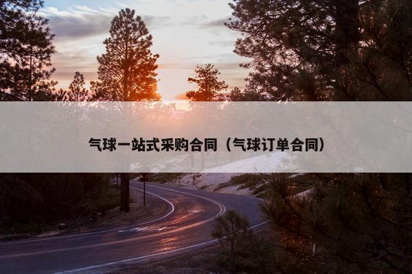 气球一站式采购合同（气球订单合同）