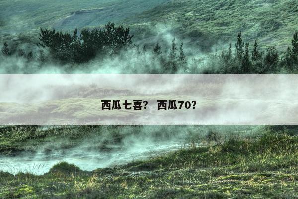 西瓜七喜？ 西瓜70？