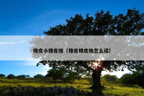 橡皮小橡皮擦（橡皮橡皮擦怎么读）