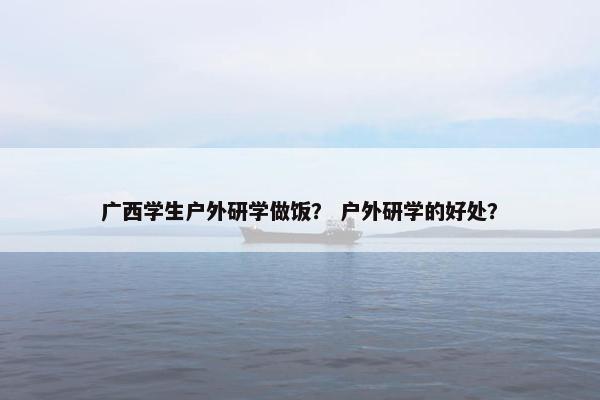 广西学生户外研学做饭？ 户外研学的好处？