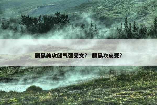 腹黑美攻健气强受文？ 腹黑攻皮受？
