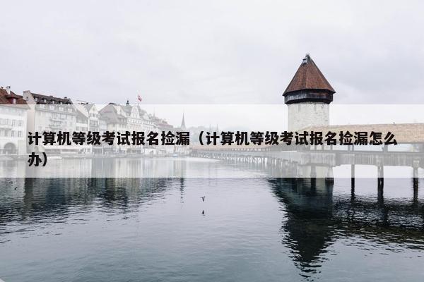 计算机等级考试报名捡漏（计算机等级考试报名捡漏怎么办）