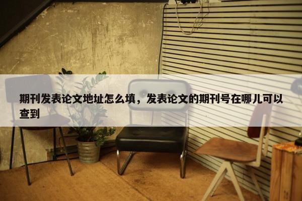 期刊发表论文地址怎么填，发表论文的期刊号在哪儿可以查到