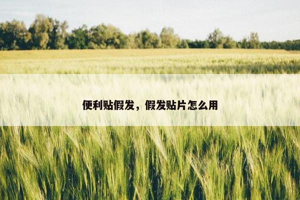 便利贴假发，假发贴片怎么用