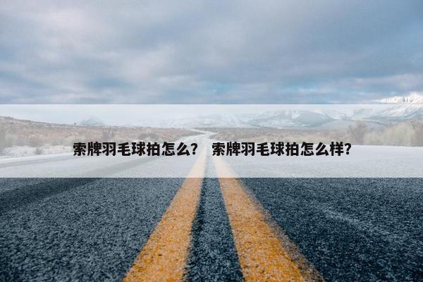 索牌羽毛球拍怎么？ 索牌羽毛球拍怎么样？