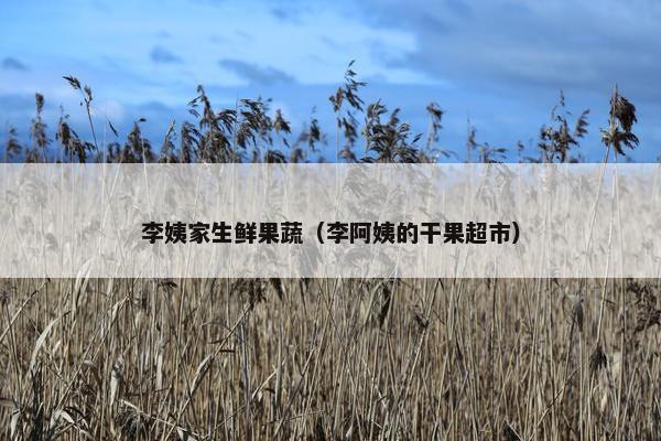 李姨家生鲜果蔬（李阿姨的干果超市）