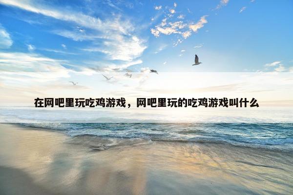 在网吧里玩吃鸡游戏，网吧里玩的吃鸡游戏叫什么