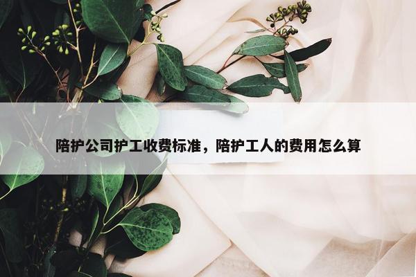 陪护公司护工收费标准，陪护工人的费用怎么算