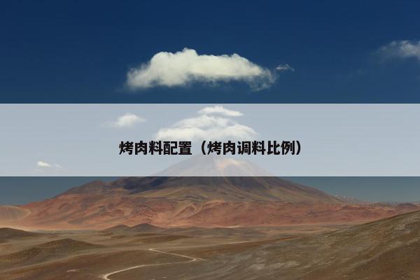 烤肉料配置（烤肉调料比例）