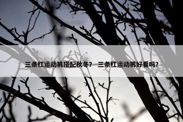 三条杠运动裤搭配秋冬？ 三条杠运动裤好看吗？