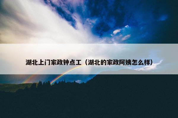 湖北上门家政钟点工（湖北的家政阿姨怎么样）