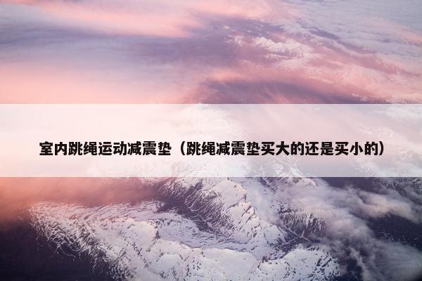 室内跳绳运动减震垫（跳绳减震垫买大的还是买小的）
