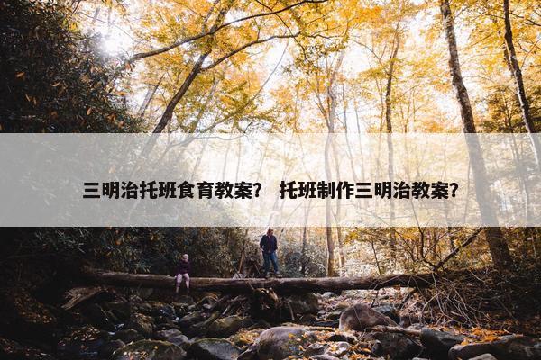 三明治托班食育教案？ 托班制作三明治教案？