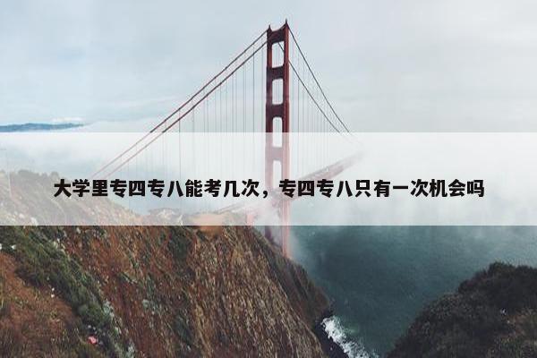 大学里专四专八能考几次，专四专八只有一次机会吗
