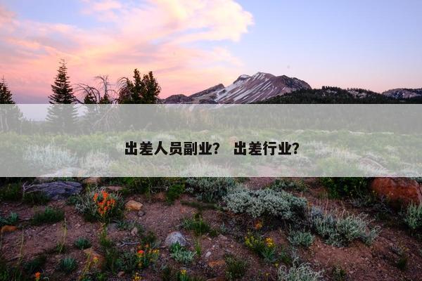 出差人员副业？ 出差行业？