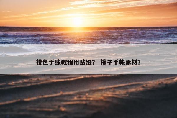 橙色手账教程用贴纸？ 橙子手帐素材？