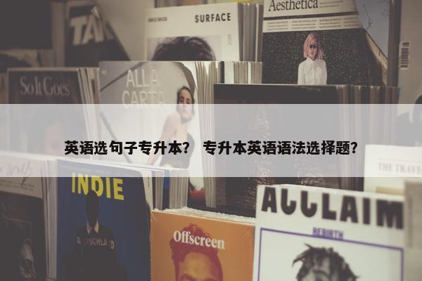 英语选句子专升本？ 专升本英语语法选择题？