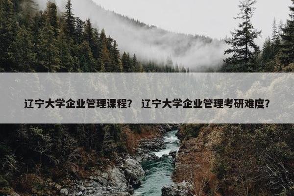 辽宁大学企业管理课程？ 辽宁大学企业管理考研难度？