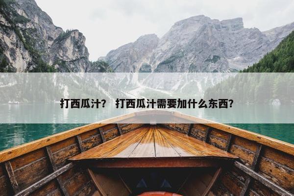 打西瓜汁？ 打西瓜汁需要加什么东西？