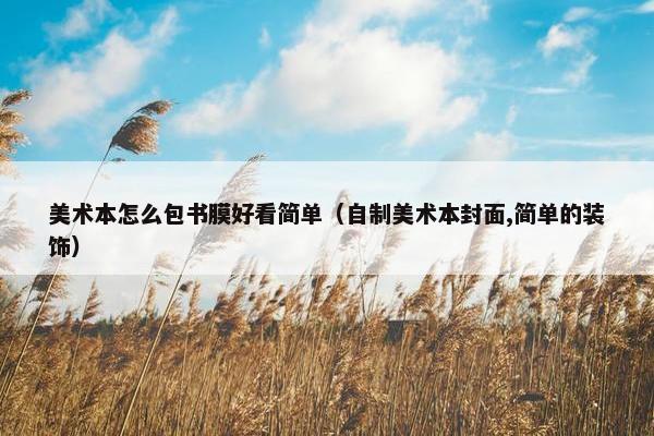 美术本怎么包书膜好看简单（自制美术本封面,简单的装饰）
