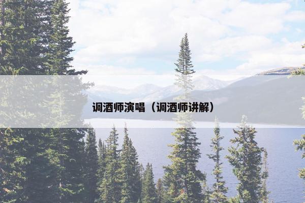 调酒师演唱（调酒师讲解）